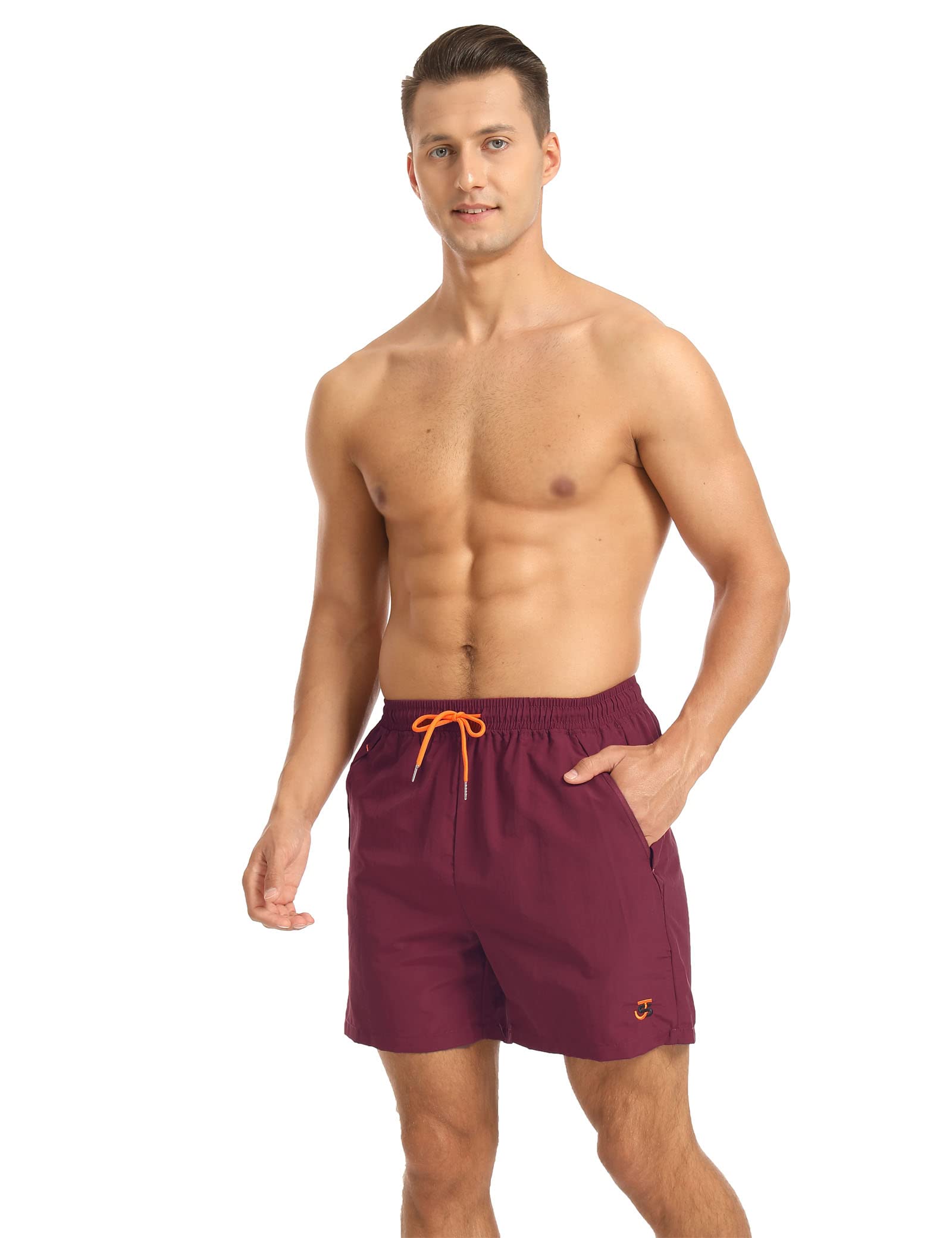 JustSun Costume Uomo Mare con Tasche Zip Surf Impermeabile Asciugatura Rapida con Fodera in Mesh