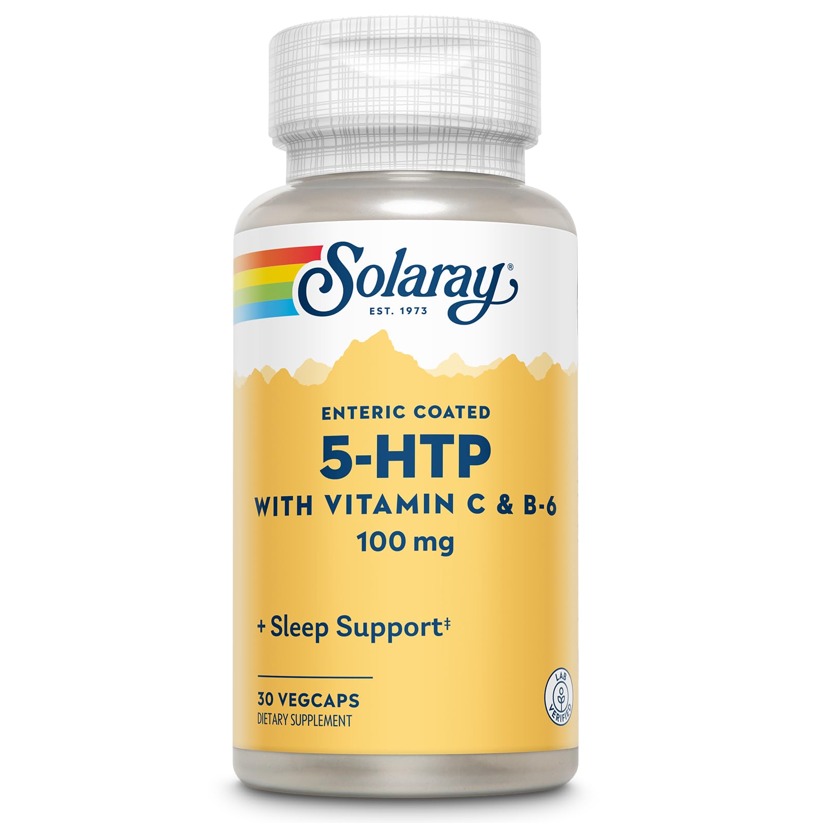 SOLARAY Suplemento para o Sono com 5-HTP 100 mg, 30 cápsulas vegetarianas