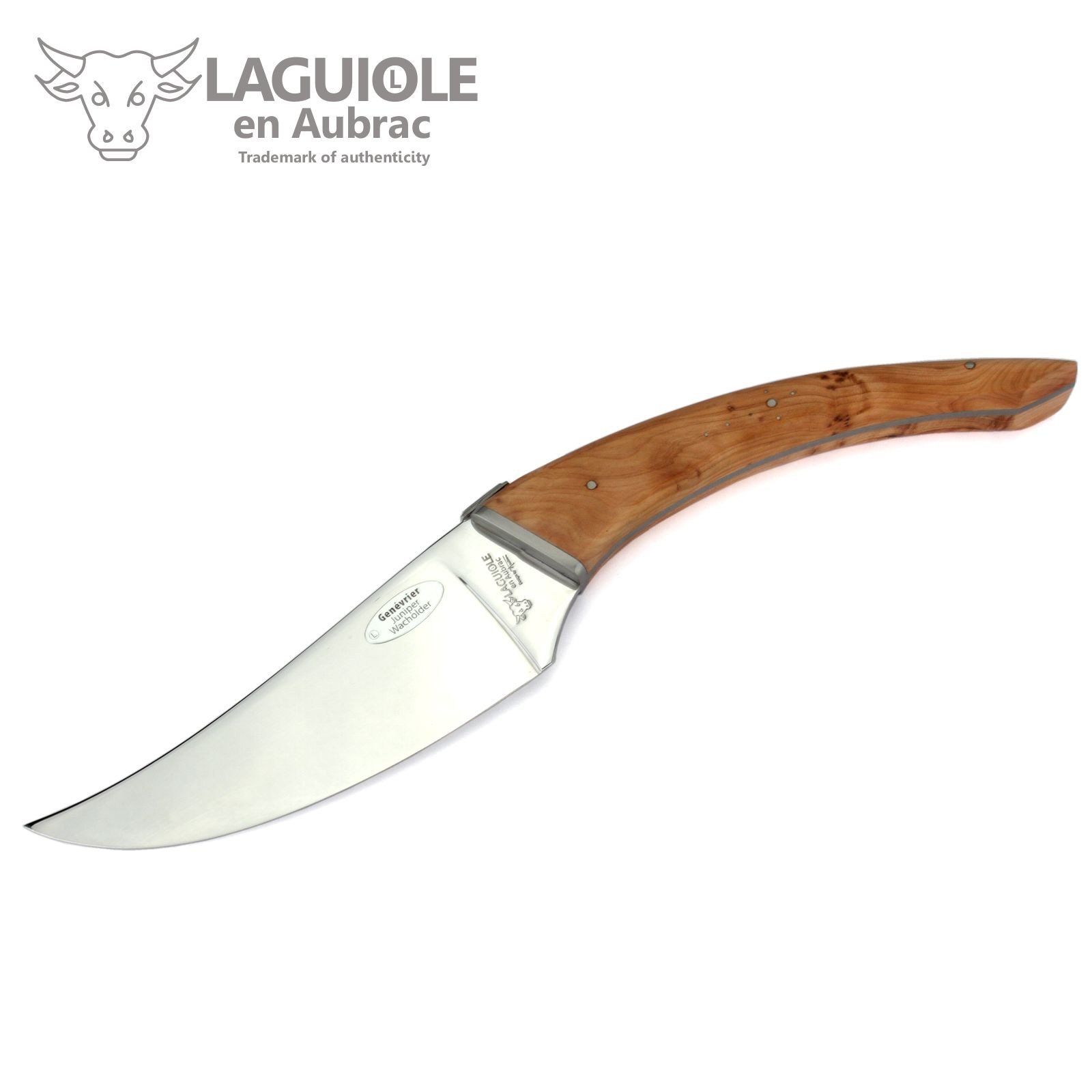 Laguiole en Aubrac - Le Buron - Design Käsemesser aus Frankreich - Griffschalen Wacholder
