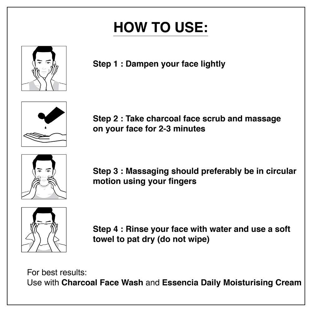 The... Man... Company Charcoal Tan Removal Face Scrub for Glowing Skin | Anti Acne, Blackhead Remover for Oily Skin (100 g (Pack of 1))