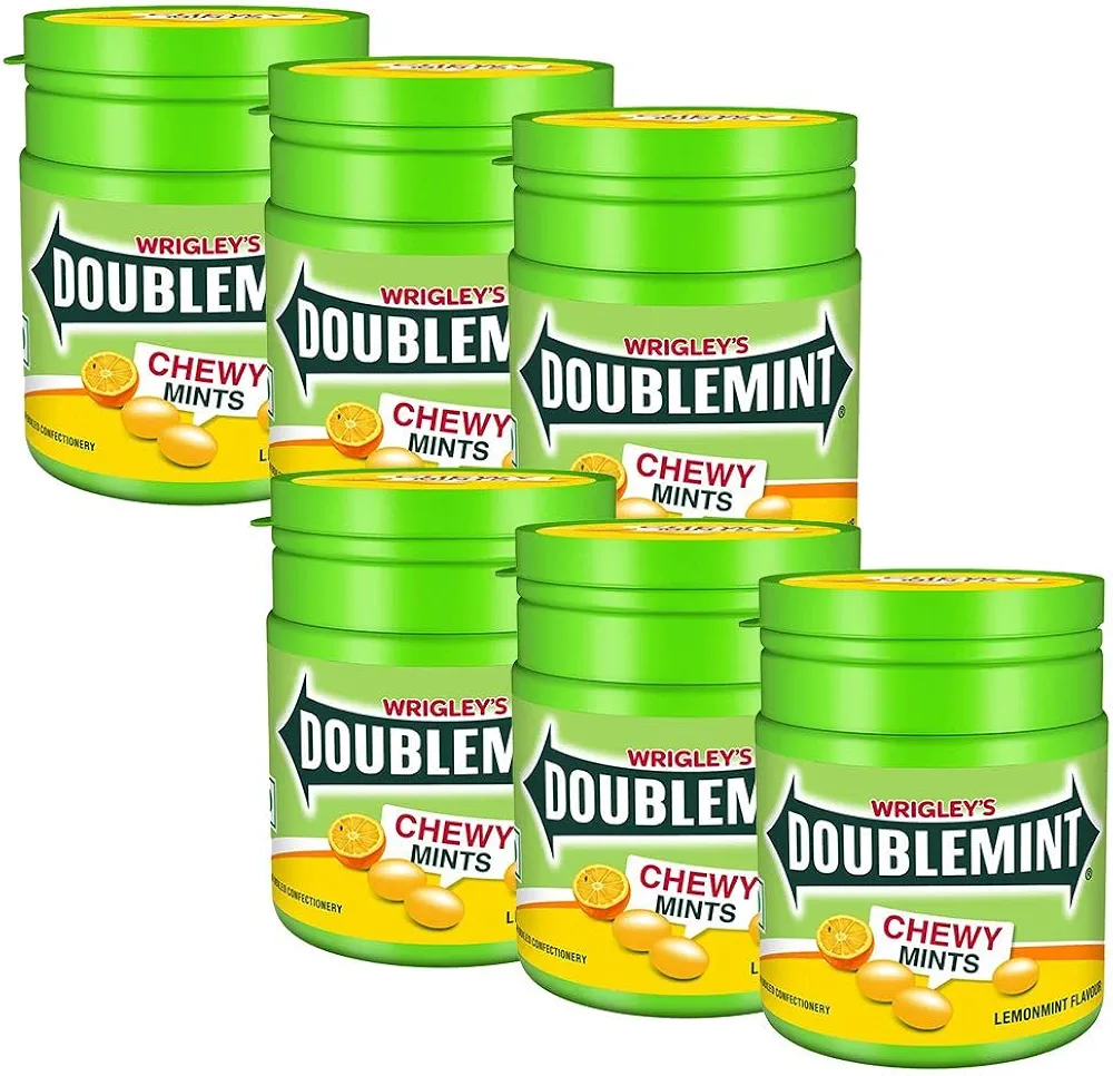 Doublemint Chewy Mint Pot Lemonmint Flavour Chewing Gum Mint Gums