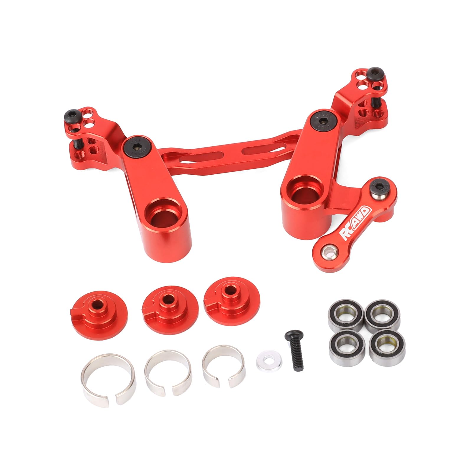RCAWD New Edition Steering Bellcrank Servo Saver Horn for Arrma 1/10 Senton Granite Big Rock Outcast Kraton 4S BLX Steering Bell Crank 1/8 Typhon 3S BLX Series Upgrades Part