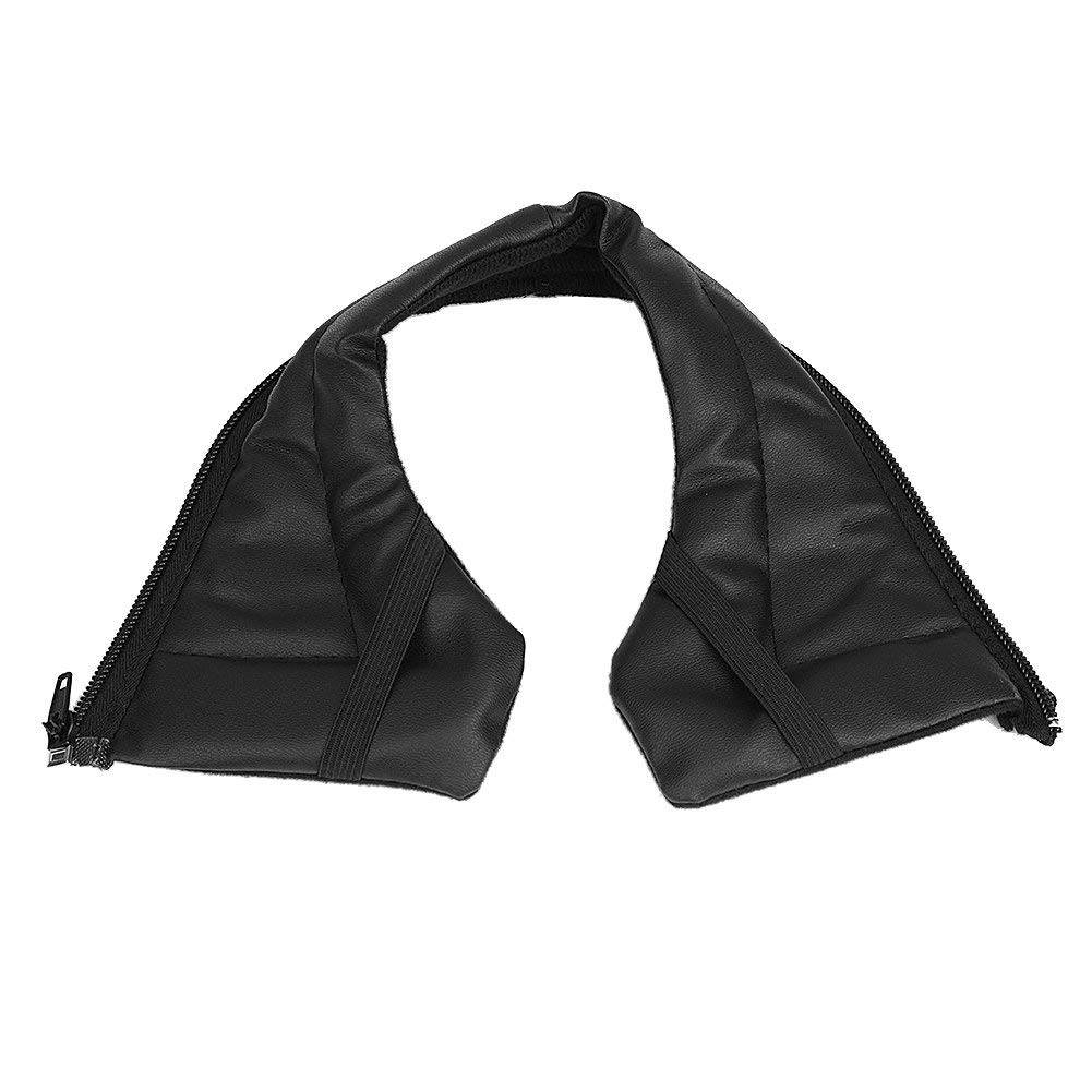 Estink Casco semi-aperto per motocicletta, protezione per scooter, casco aperto in pelle, con visiera, 54-60 cm