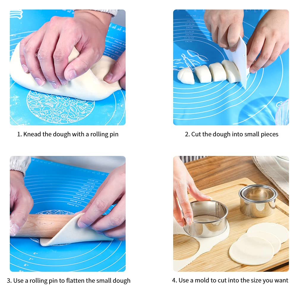 12 stuks ronde uitsteekvormpjes voor koekjes, 2,4 - 11,2 cm, ringen, koekjesvormen, roestvrij staal, uitsteekvormen rond, serveerringen, dessertringen, ronde uitstekers, set voor gebak, donut, fondant