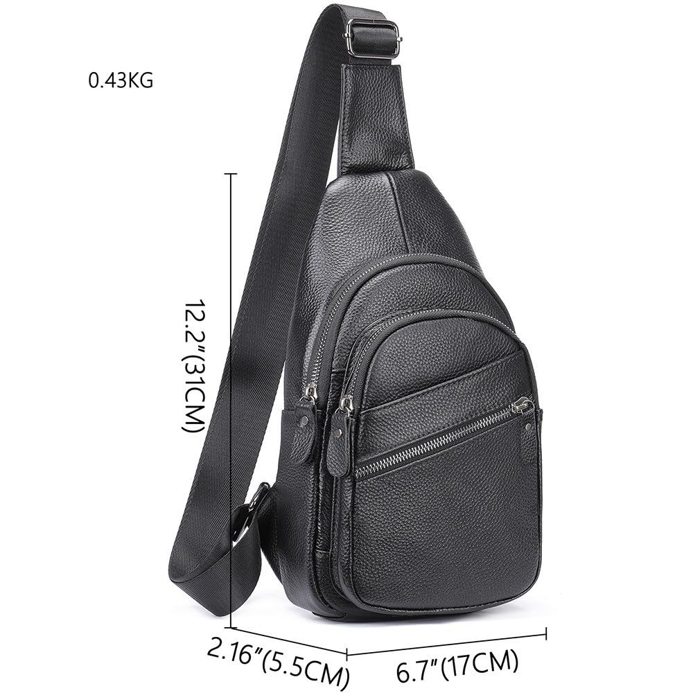 Torba na ramię, torba na klatkę piersiową ze skóry bydlęcej, męska nerka, nerka, torby crossbody