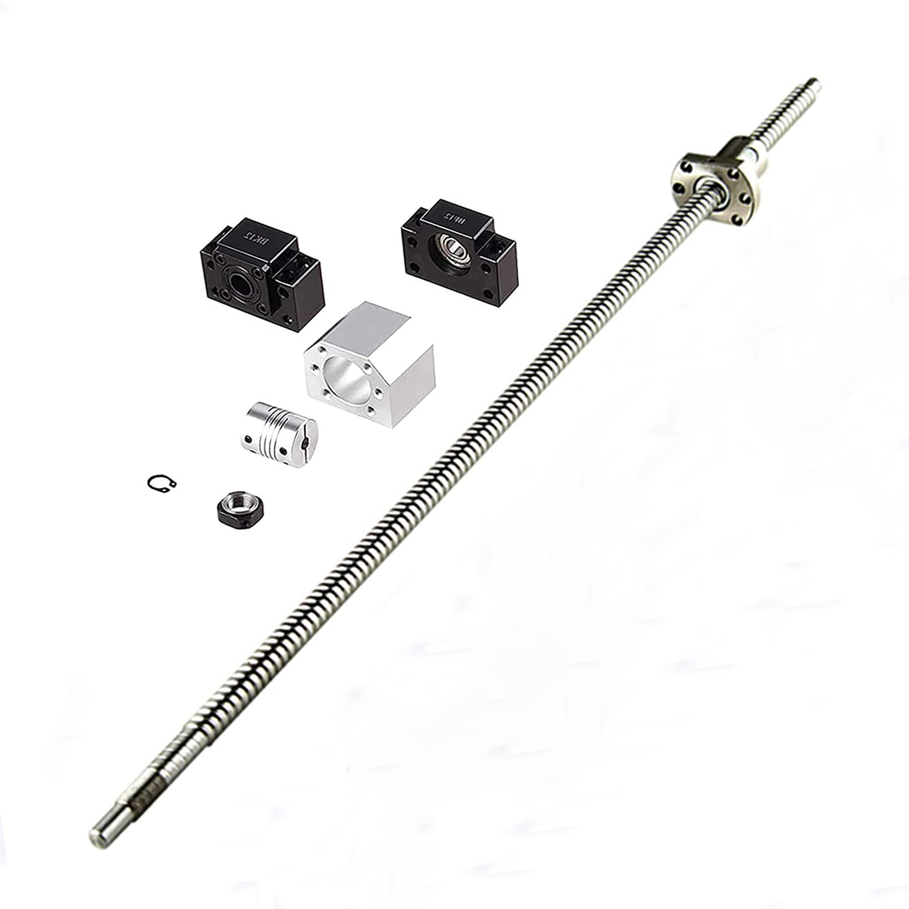 ANWOK 1Set Ball Screw SFU1605/1000mm Ballscrew with Metal Ballnut + BK/BF12 End Support + Coupler, Length 1000mm/39.37 inch Diameter 16mm Pitch 5mm with End Machined — Amazon image 26