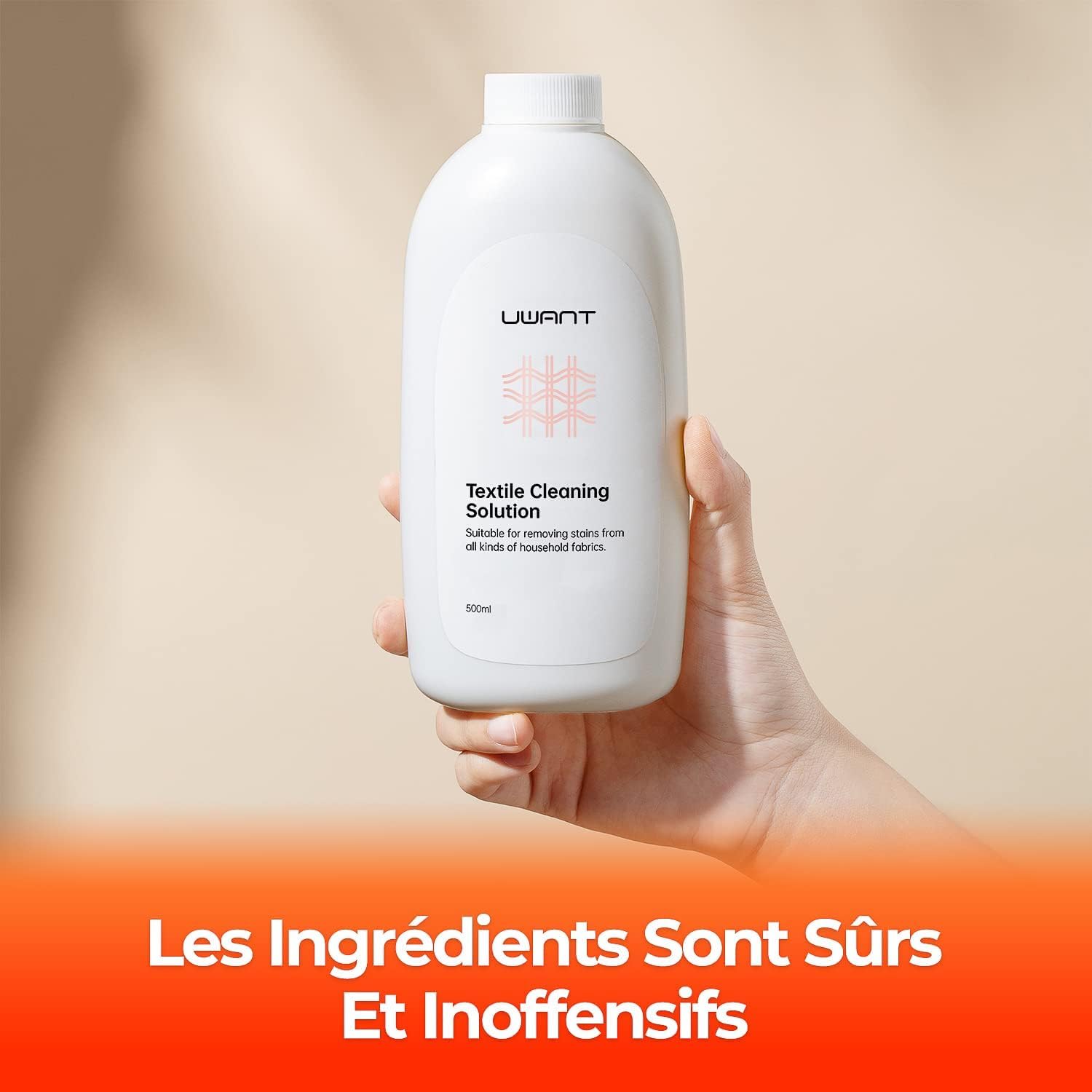 uwant Limpiador multiusos fórmula portátil para máquinas, elimina eficazmente las manchas de alfombras de las superficies de muebles, sofás, alfombras, asientos de coche, escaleras, 500 ml, paquete de