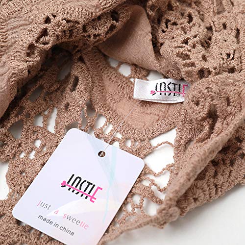 Image of JASTIE Women Open Stitch Cardigan Boho Sleeveless Hippie Summer Hollow Out Solid Crochet Vest
