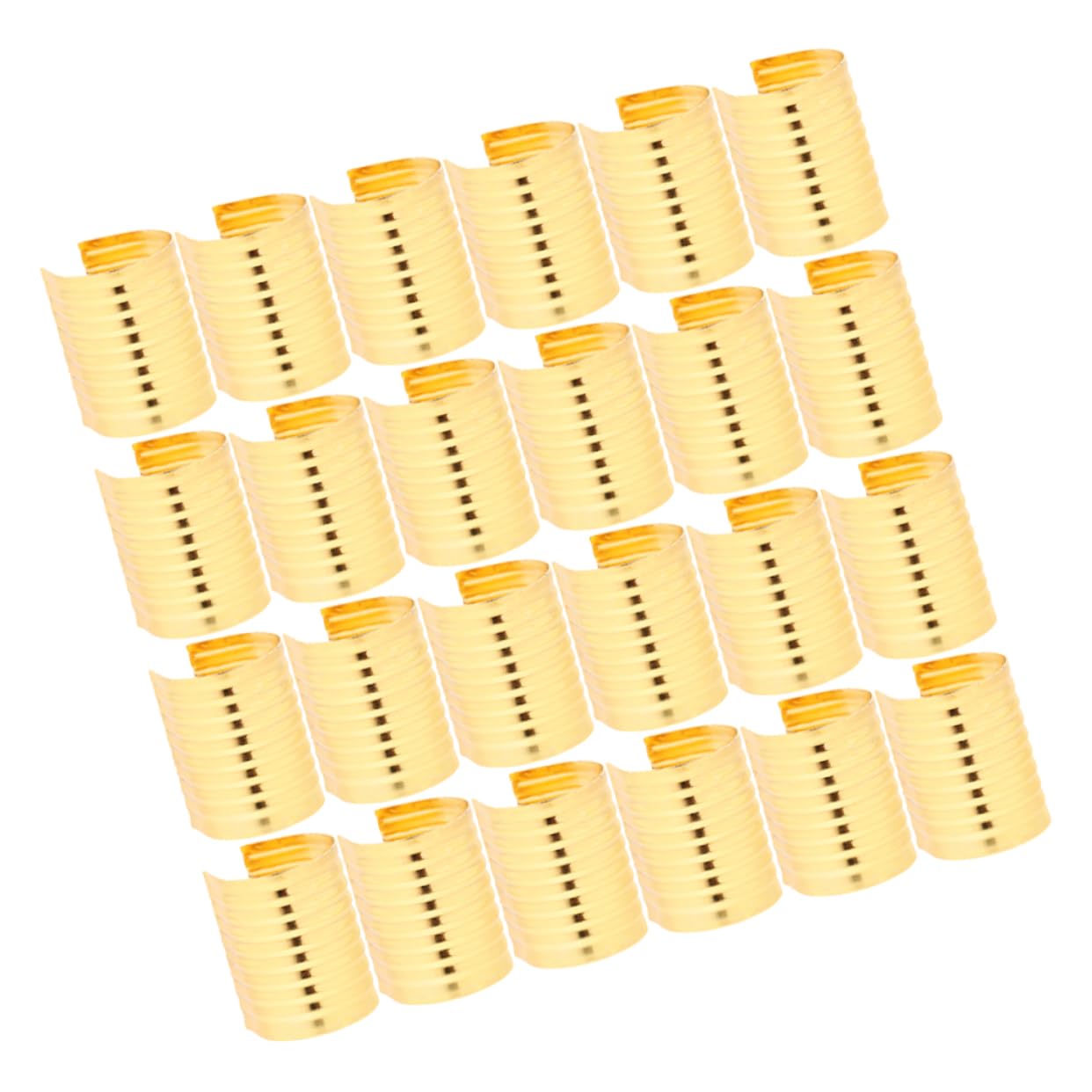 VILLCASE Rope Clamps 100pcs Tassel String End Fastener Jewelry Making Supplies Leather Rope Clip Large Penthrough k Gold