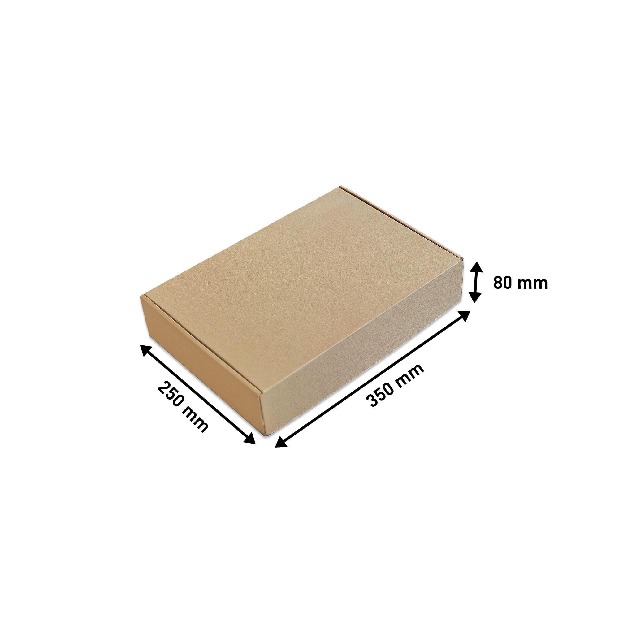 DHL Kleinpaket – 350x250x80mm – Einwelliger Karton, Versandkarton, FEFCO 0427, stabil & recycelbar, braun (200)