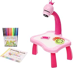 Kids Tabletop Projector Drawing Board – Painting Set with 3 Picture ...