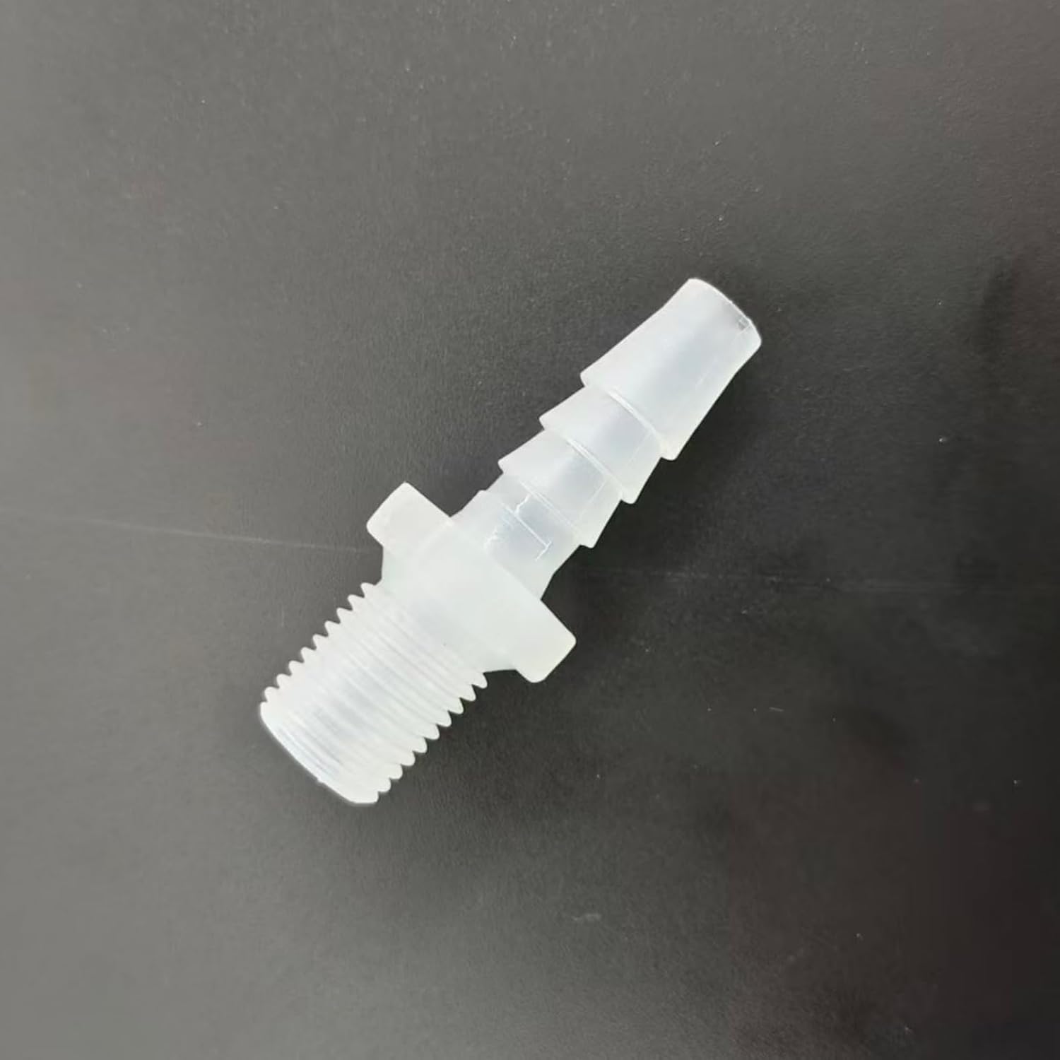 25Pack 1/4G Male Threaded to Barbed Connector -PP Reusable plastic Hose Fittings for Lab, Food Machinery, and More(5/16inch)