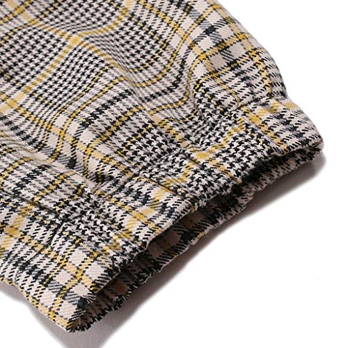 Fashion Mens Casual Solid Loose Plaid Lattice Sweatpant Trousers Sport Jogger Pant