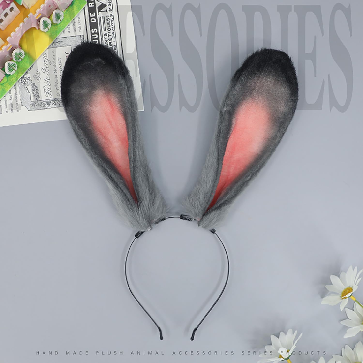 Faylay Women Cosplay Bunny Ears Rabbit Headband Animal Ears Furry Bunny Ears Party Accessories - Image 2