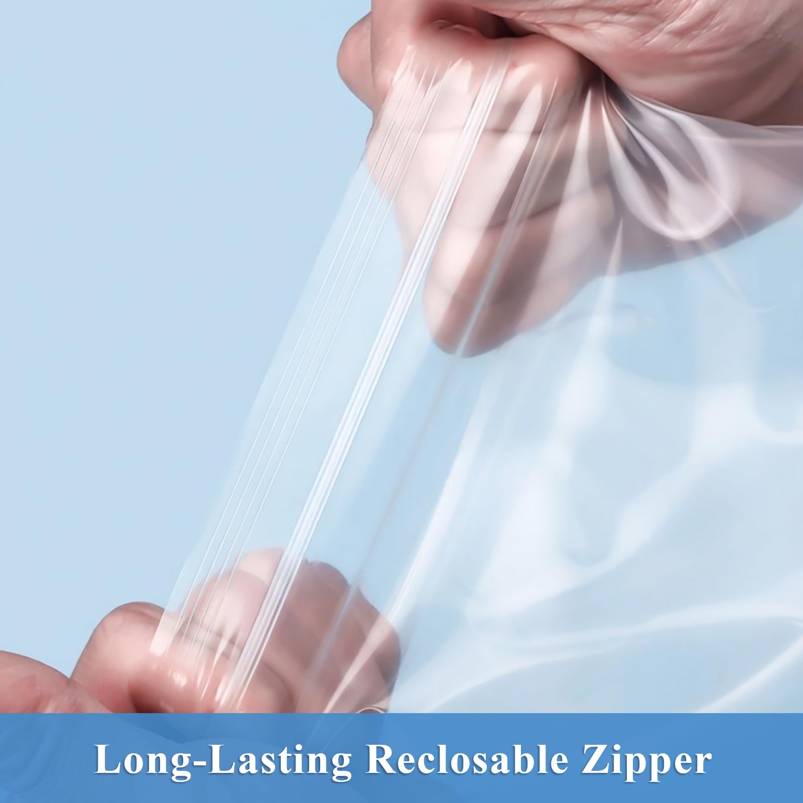 Elsjoy 80 Stück 45 x 40cm Druckverschlussbeutel zip beutel, Groß Wiederverschließbare Plastikbeutel, Wasserdichte Gefrostet Zip Tüten für Kleidung, Reisen, Lebensmittel