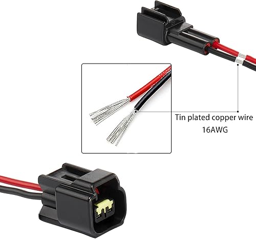 Miniatura 3 de Conector de cable eléctrico de 2 pines, enchufe impermeable macho hembra de 16 AWG, enchufe de desconexión rápida, adecuado para automóvil, camión,