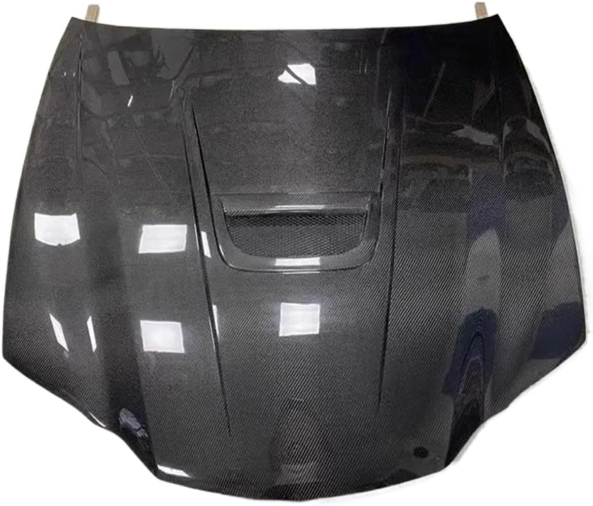 Compatible for Lexus GS350 GS300 GS450 GS460 2012-2020 Carbon Fiber Front Engine Hood Vent Protector Spoiler Cover(Single Sided Carbon)