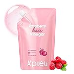 APIEU Raspberry Hair Vinegar [Refill] - Deep Scalp Clean & Detox for Oily Scalp, Buildup & Dandruff Scalp Treatment, pH-Balancing Rinse for Fresh, Shiny Hair, Korean Hair Care, 6.76 fl oz