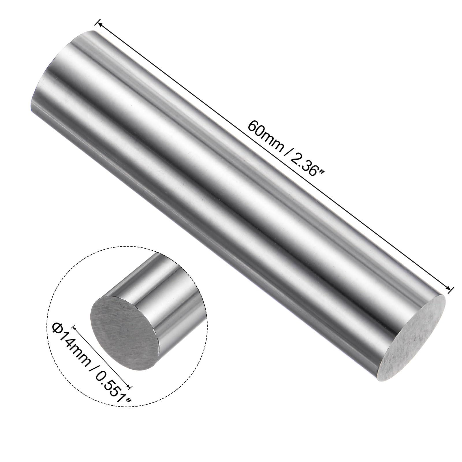 Gisafai 2 Pcs 1018 Carbon Steel Round Rod 0.63" Diameter, 12" Length Cold Rolled Round Steel Bar Unpolished Finish Steel Rod For Shaft Gear Drill