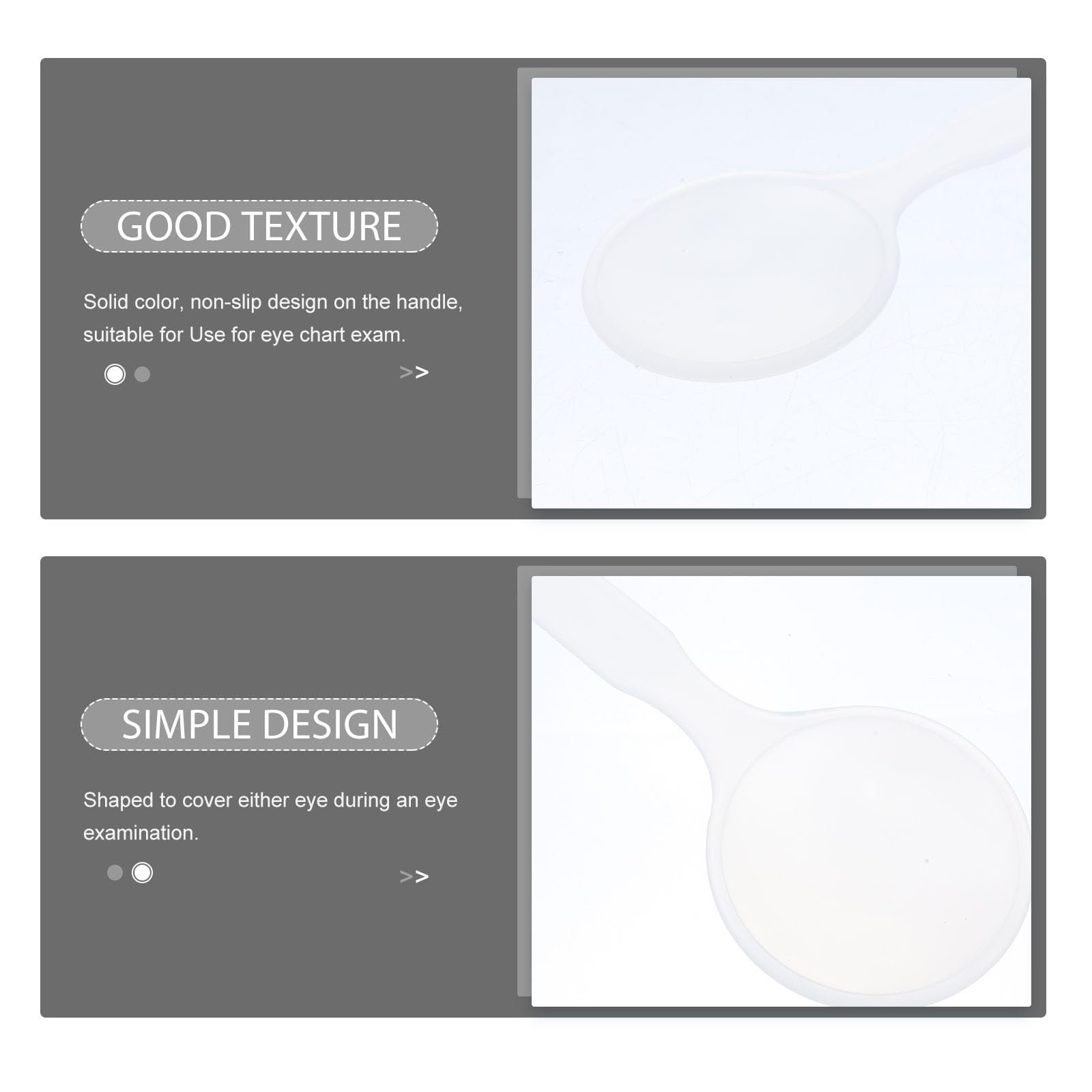 Exceart Occluseur oculaire portable professionnel en plastique blanc satiné pour test de vision