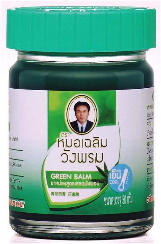 Wangphrom Thai Herbal Green Balm for Massage and Pain Relief