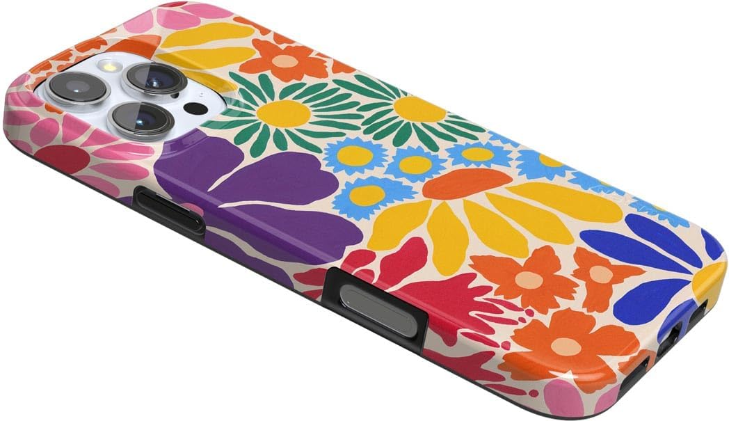Casely iPhone 16 Pro Case | Flower Patch | Multi-Color Floral | Compatible with MagSafe | Classic Ultra Slim Design
