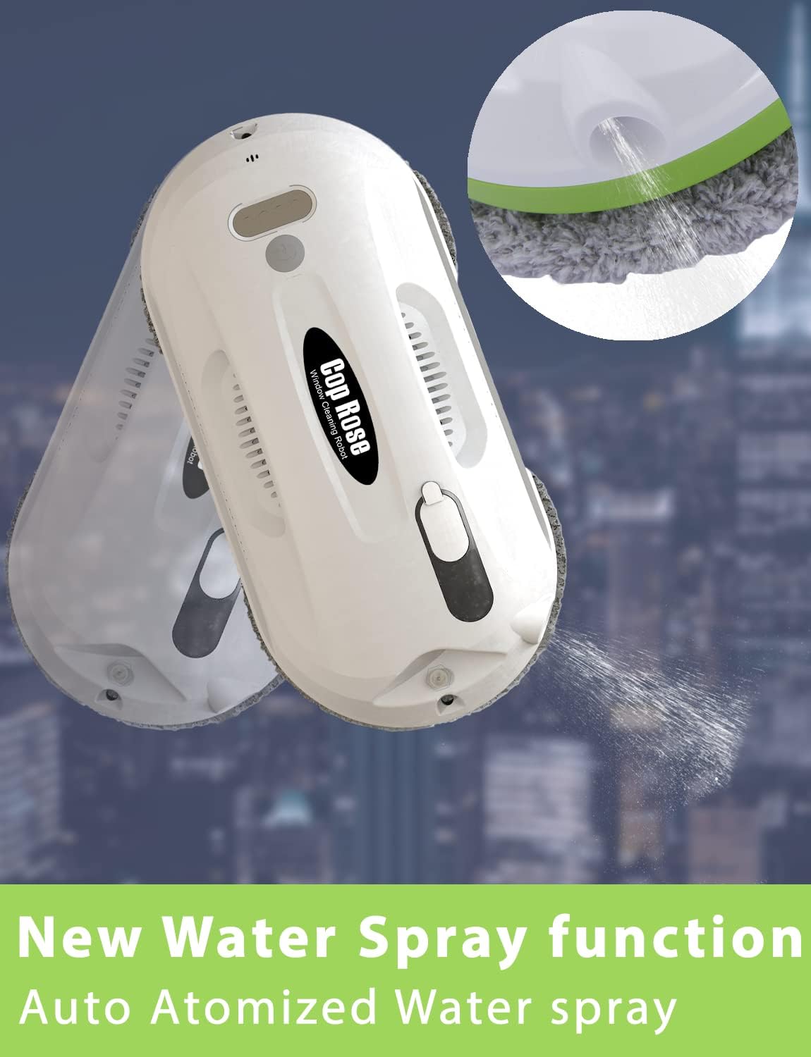 X5S Window Cleaner Robot Smart Robotic Window Cleaner with Auto Water Spray Vacuum Robotic Robot by Remote Controller Washer for High Windows Ceiling Mabetic Aomatic Home Cleaning (White)