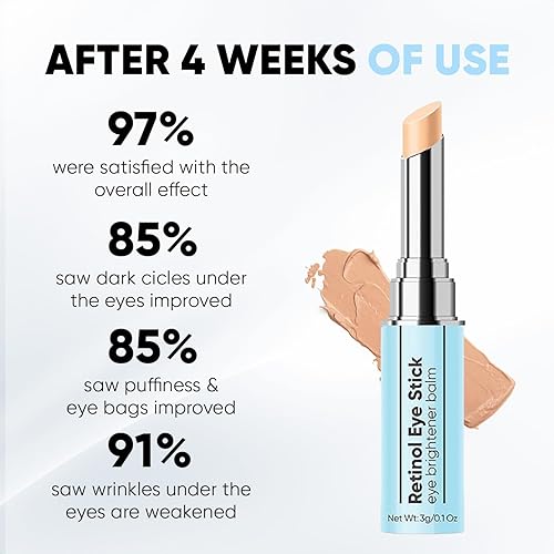 Miniatura 6 de ESTETIST Crema de ojos con retinol, bálsamo iluminador para debajo de los ojos con vitamina C y E, barra hidratante para hinchazón, ojeras, líneas