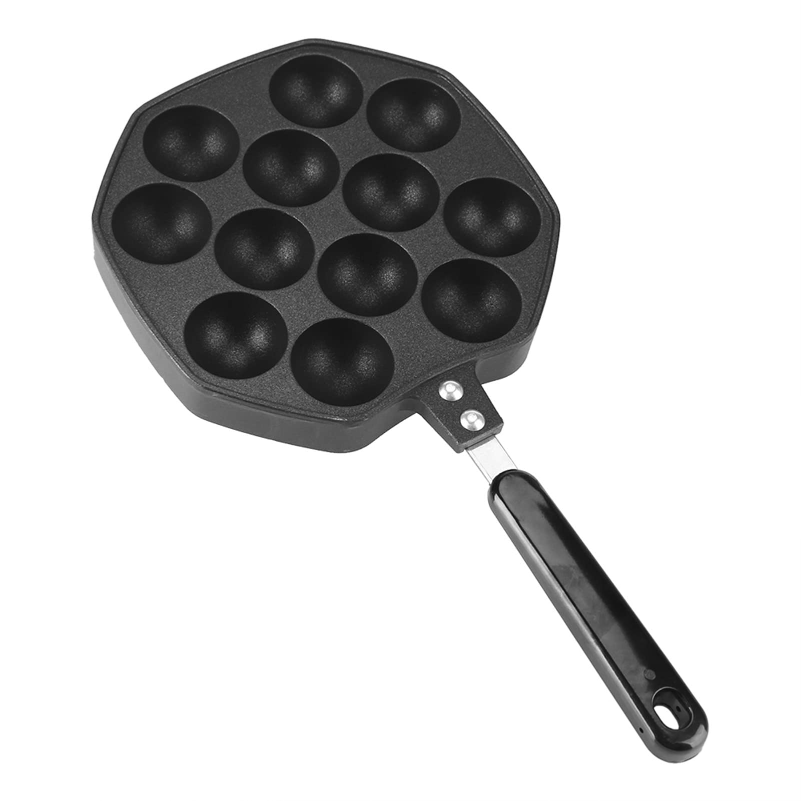 Takoyaki-Pfanne 12 Mulden Antihaftbeschichtet Gusseisen Aluminium