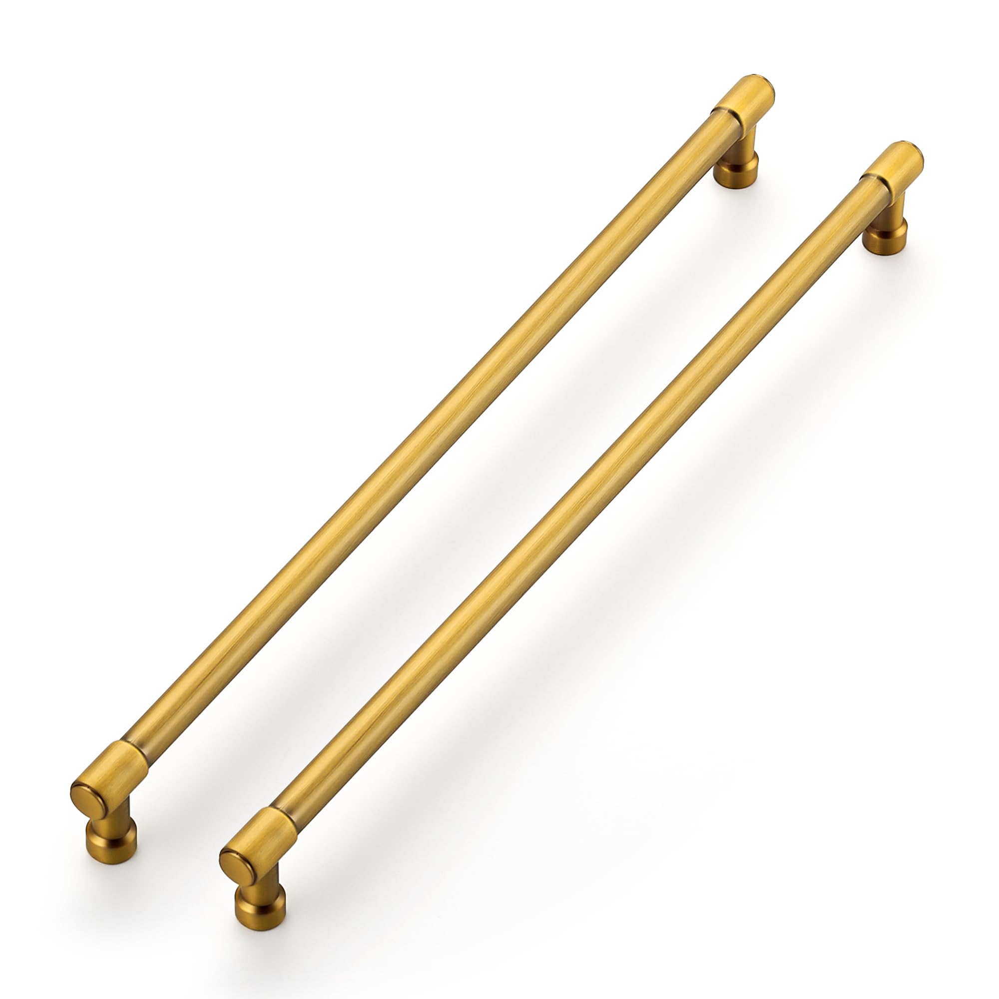 Ravinte Brushed Brass Kitchen Pulls Cabinet Handles 12-3/5 Inch 10 Pack