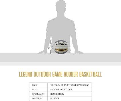 Baden Legend Rubber Basketball