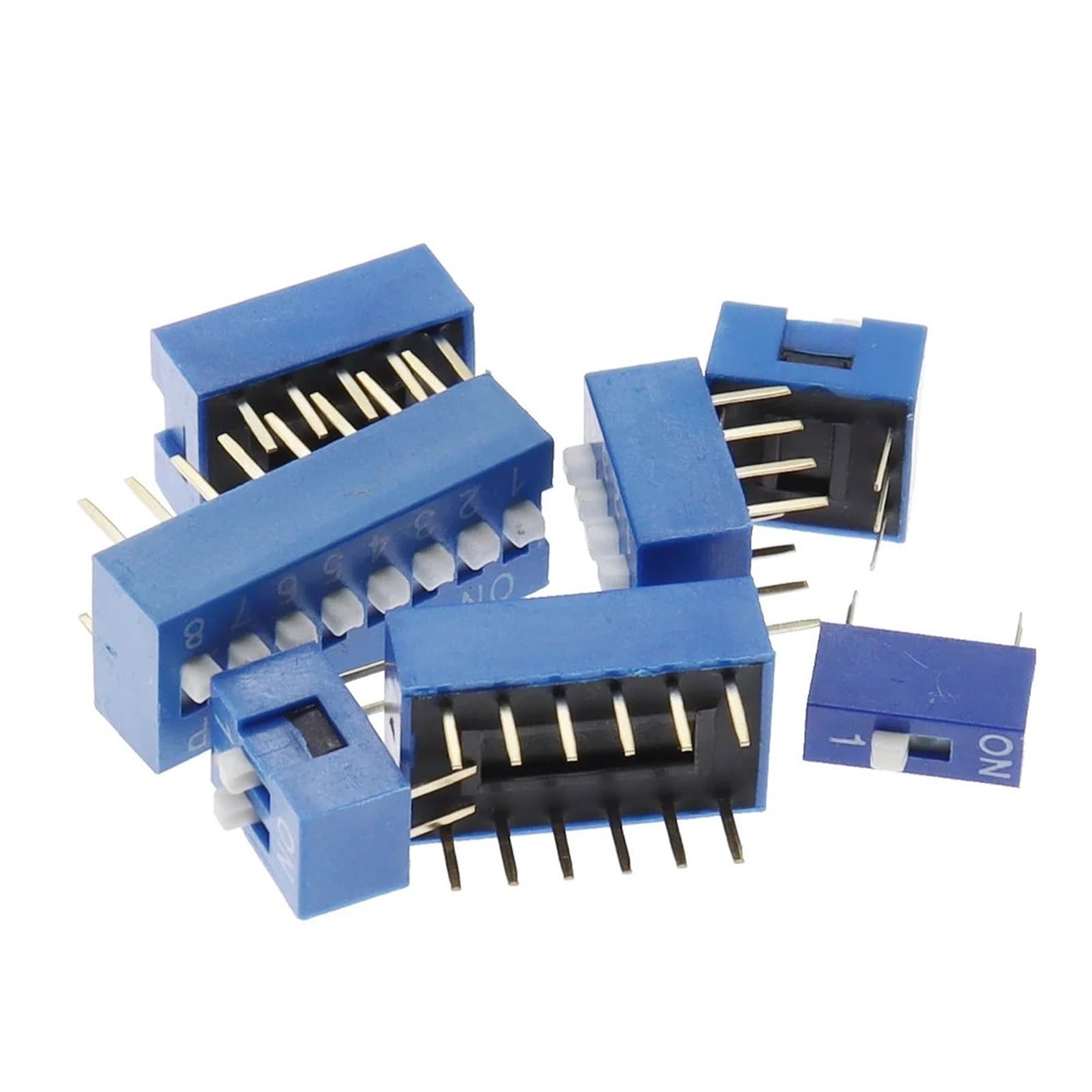 Interrupteur à bascule 8 voies à pas 2.54mm pour programmation et commutation nette 6 broches
