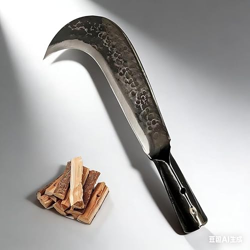 Miniatura 5 de Machete Billhook - Cuchillo para hoz para el trabajo en el patio, machete para cortar árboles, machetes hoz, machete resistente para limpiar maleza