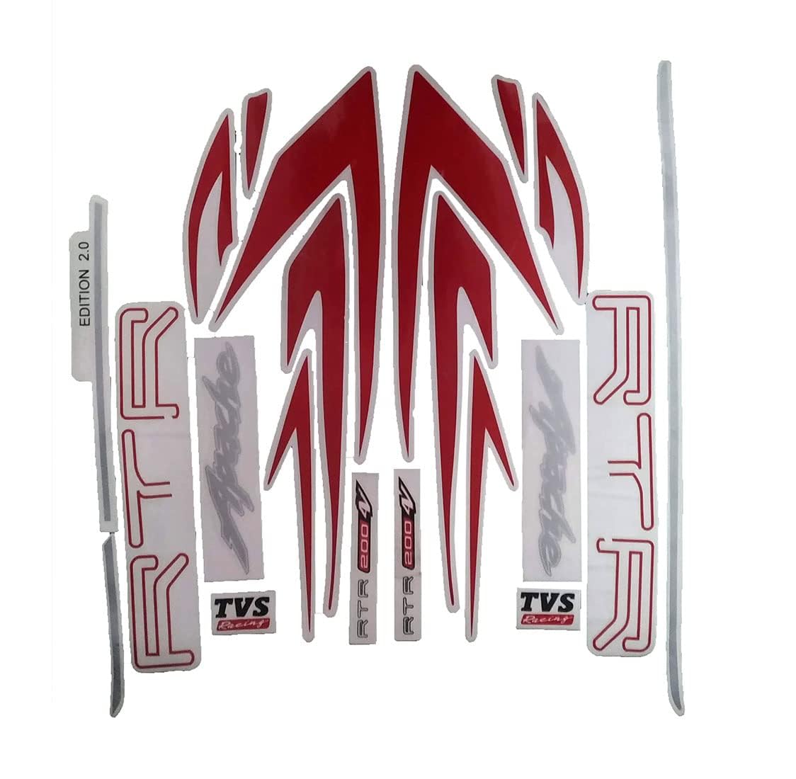 Motorcycle Bike Body Fancy Wrep Stickers & Decals kit Stickers for Apache RTR 200 4V (EST2496TA12)-image-19