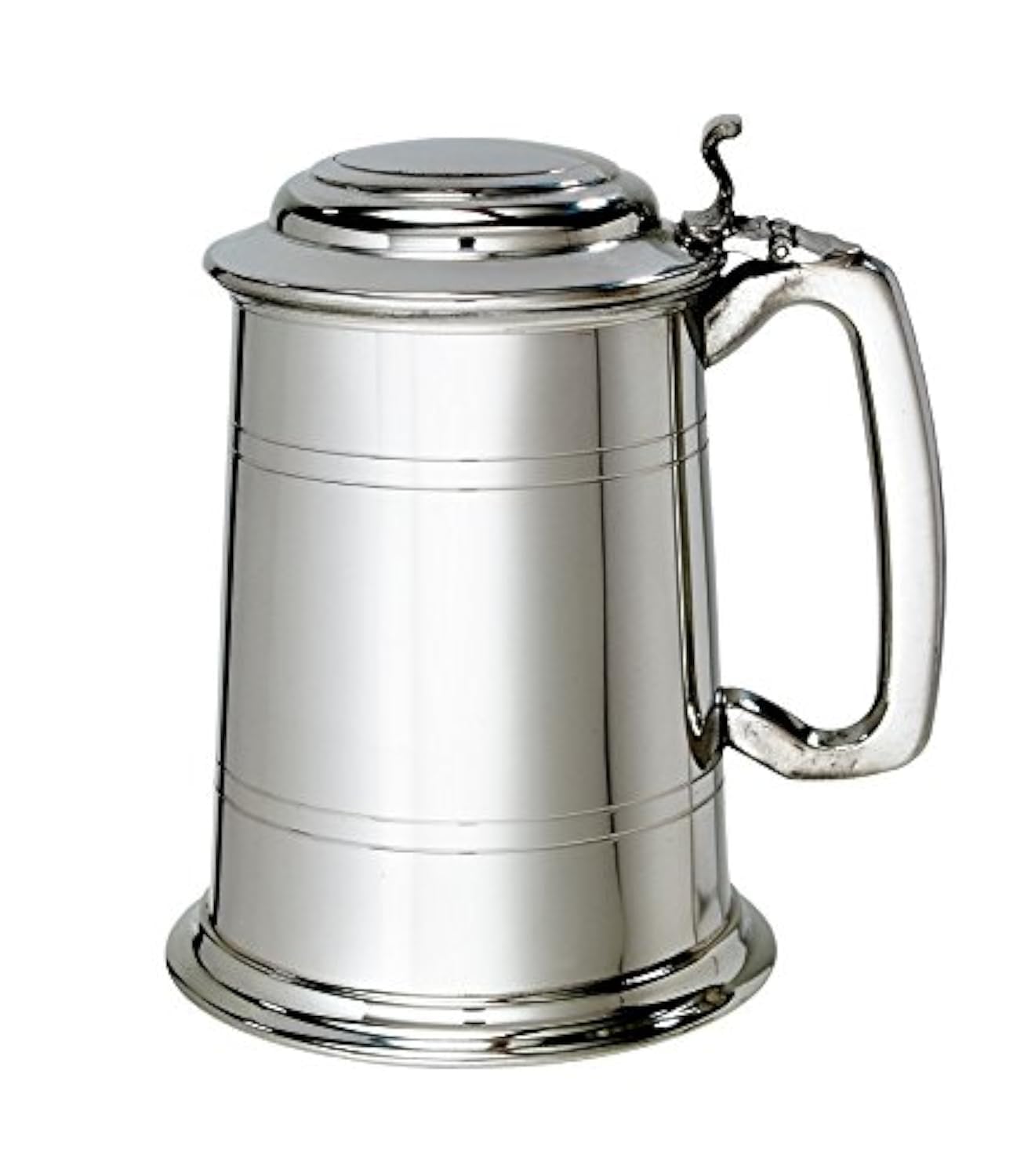 Wentworth Pewter – Lidded 1 Pint Pewter Tankard – Classic British Beer Mug with Hinged Lid – a Gift for Birthday, Wedding, Anniversary or Father’s Day – Engraving Available (1 Pint Lidded Tankard)