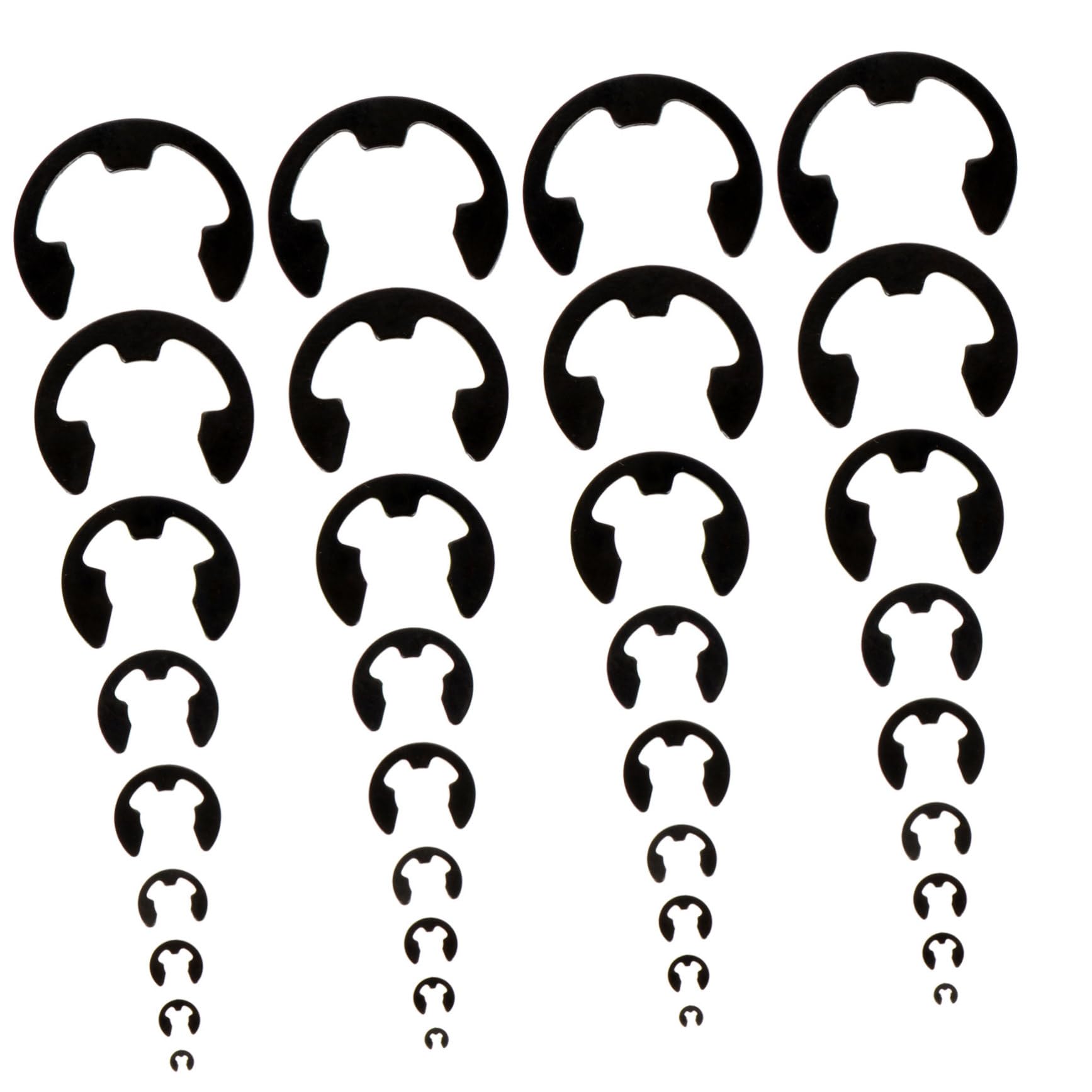 Cabilock Professional Grade 328pcs External Circlip Manganese Steel Retaining Clamp Set 1.5-22mm