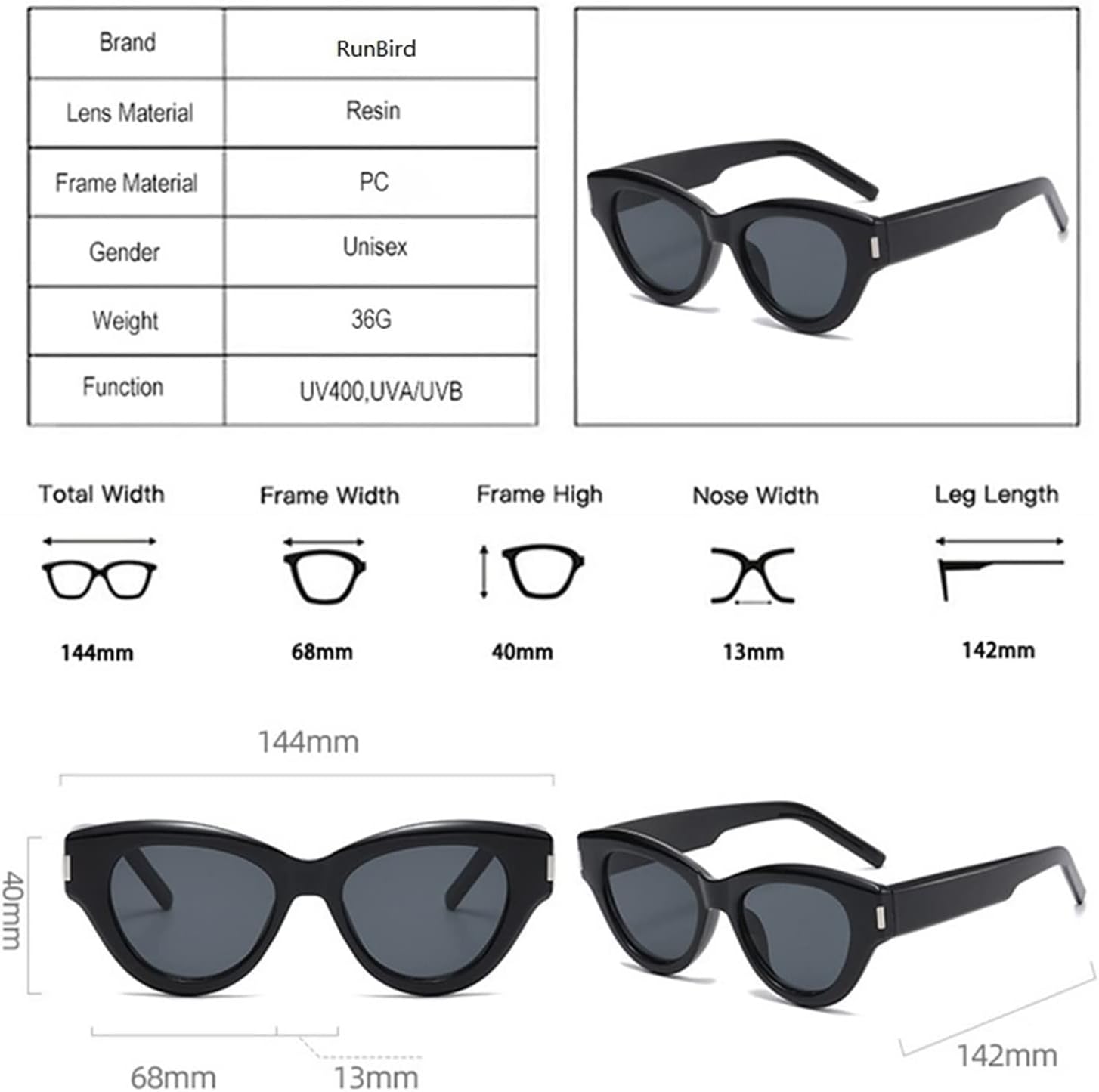 Popular Fashion Women's Luxury Sunglasses Retro Teal UV400 Men