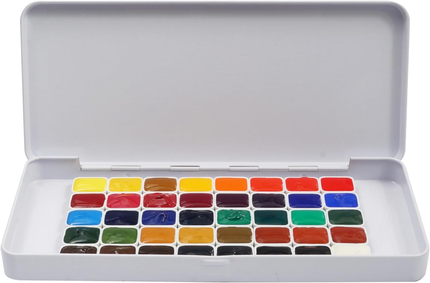 Hand-Filled 1ml Solid Watercolor Samples | 40-Color Classic Palette (Non-Metallic) | Artist Grade | Refilled Multiple Times