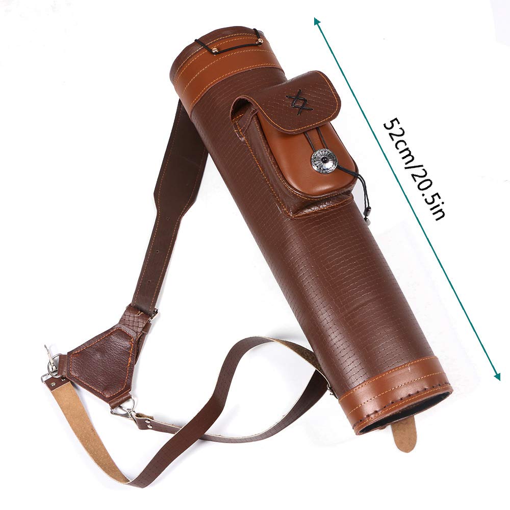 Ensemble de carquois en cuir de tir à l'arc estampé à la main