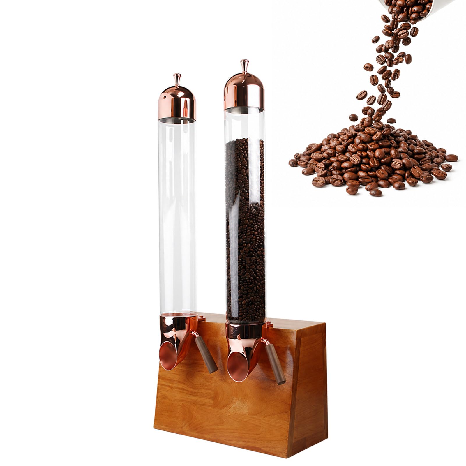 Distributeur de Grains de Café avec Base et Fixation Murale 60cm2Sets