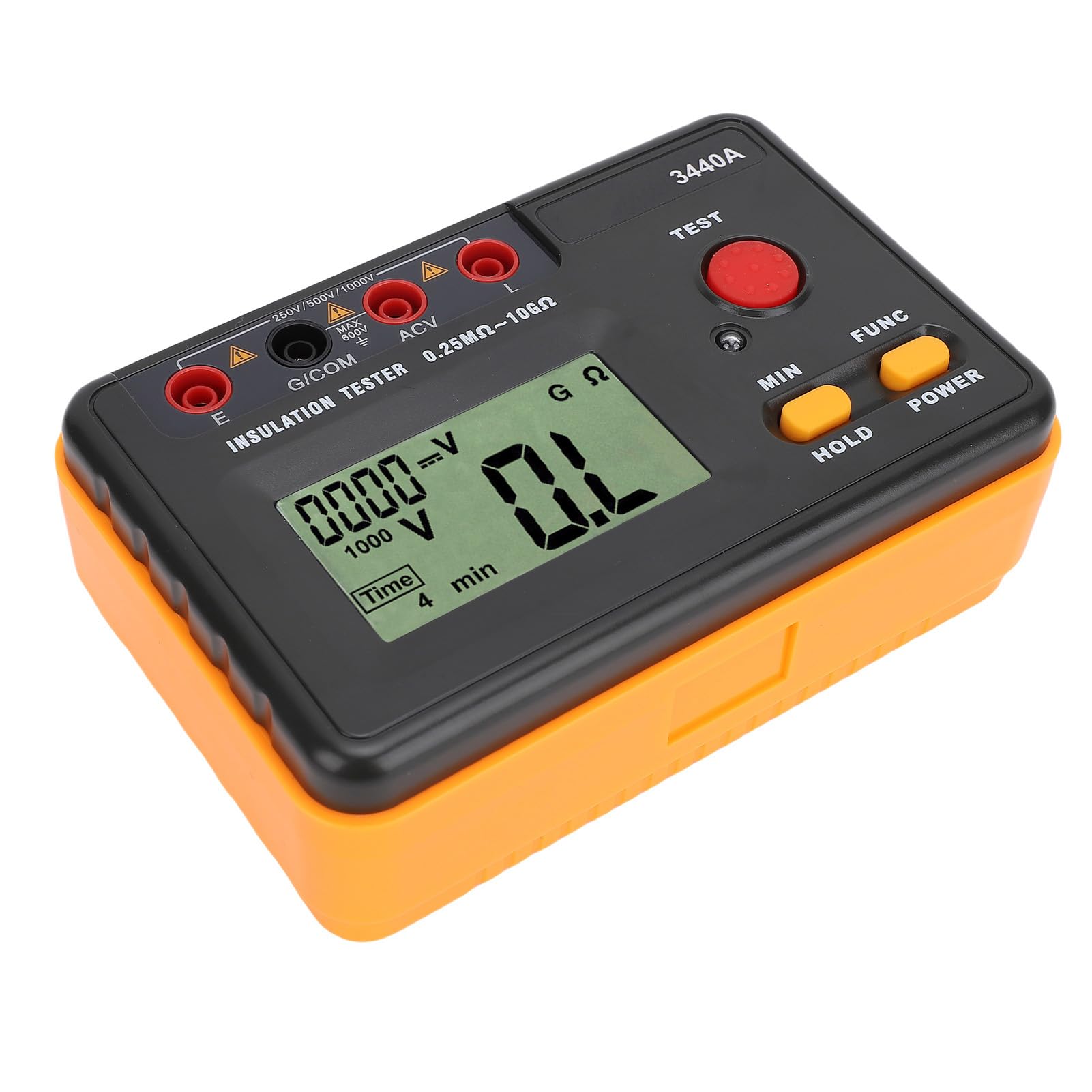 Socobeta Probador de Resistencia de Aislamiento Medidor de Ohmios Digital Duradero para Medición de Energía Eléctrica 250 V 500 V 1000