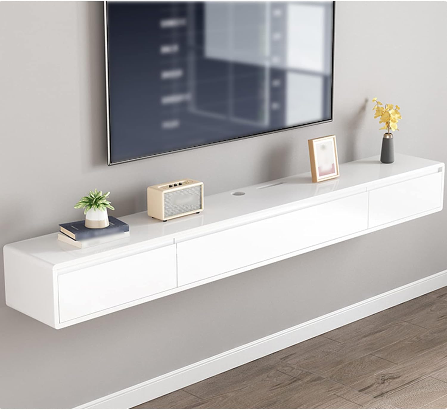 Wall Mounted Tv Stand, 55 Inch Multifunctional Hanging