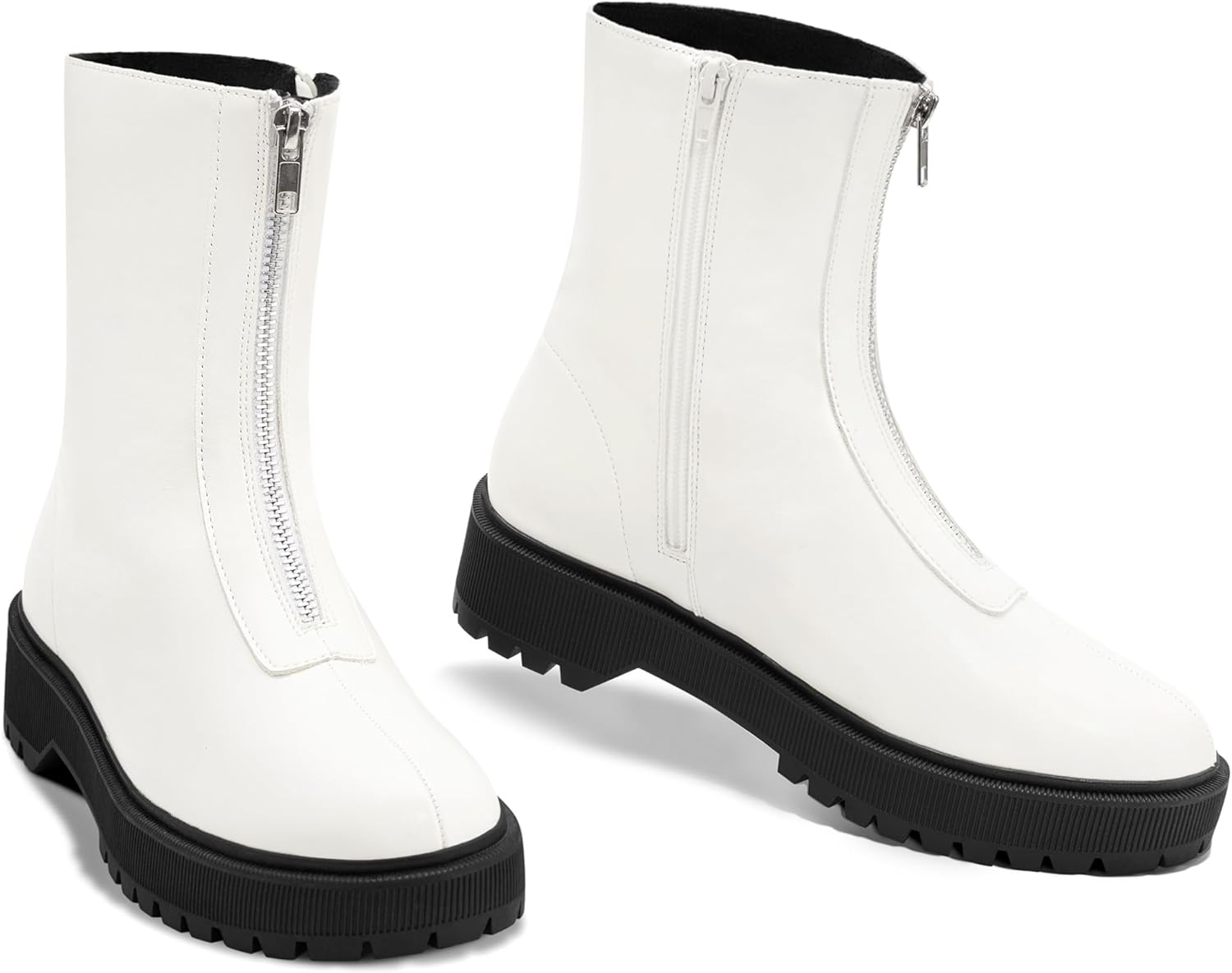 Perphy Platform Zipper Chunky Heel Chelsea Boots for Women