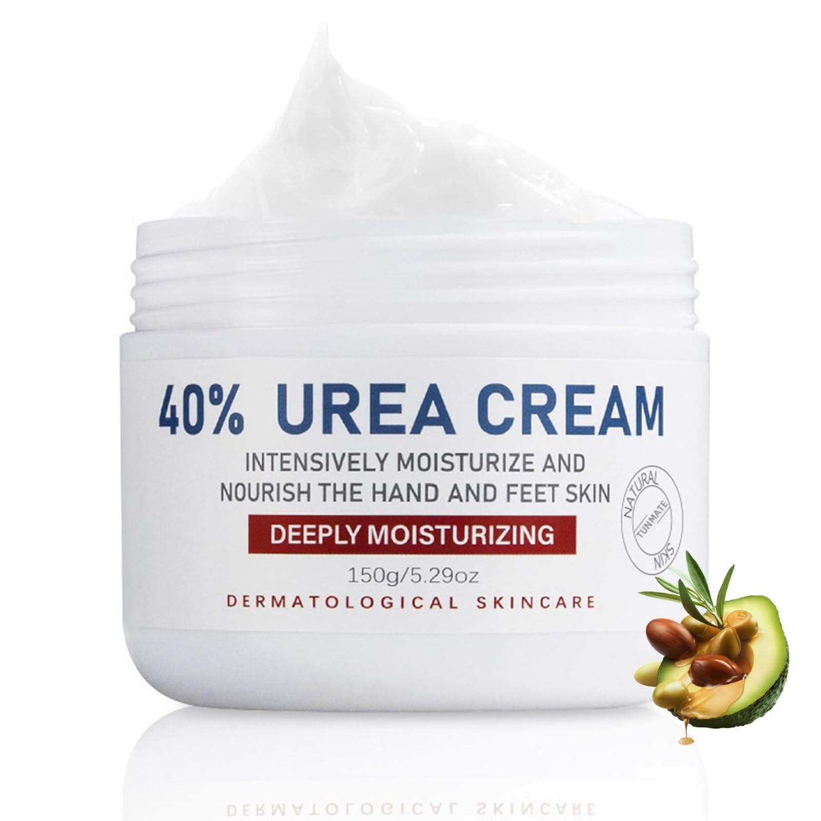 Urea Cream 40 Percent, Urea Foot & Hand Cream for Cracked Heels and Dry Skin 40% Urea Foot Cream for Deep Moisturizing Dry