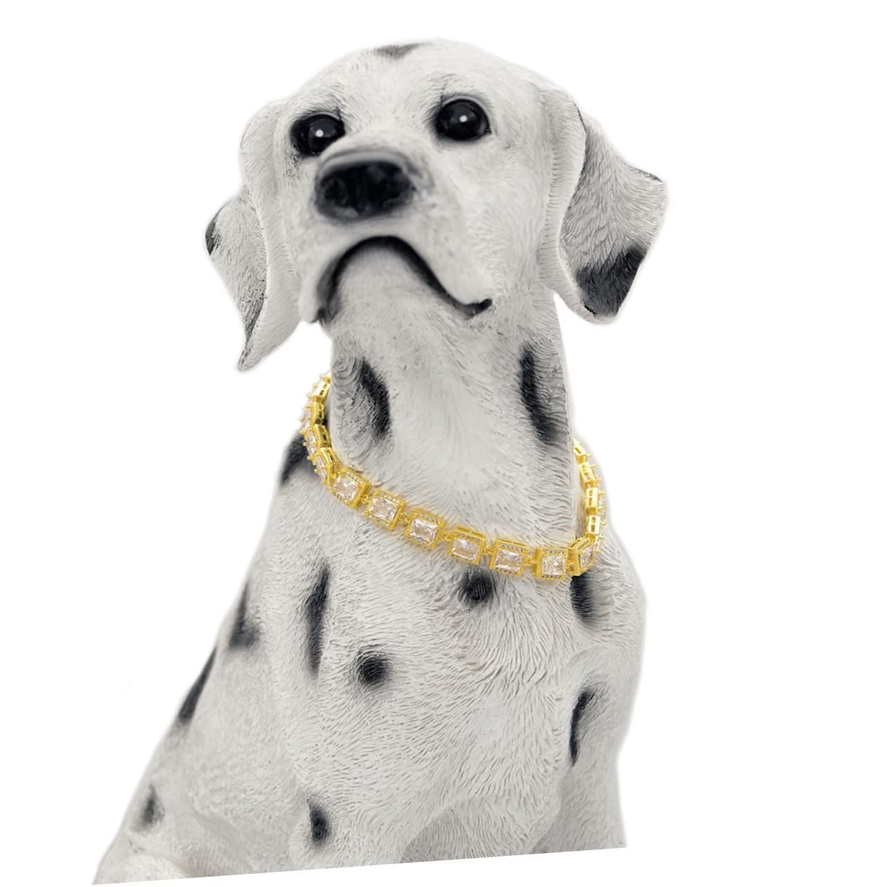 TOYANDONA Collar de Cadena Perros Pequeños Collar Decorativo de Inoxidable de Cadena y Mascotas Fiestas y Ocasiones Especiales