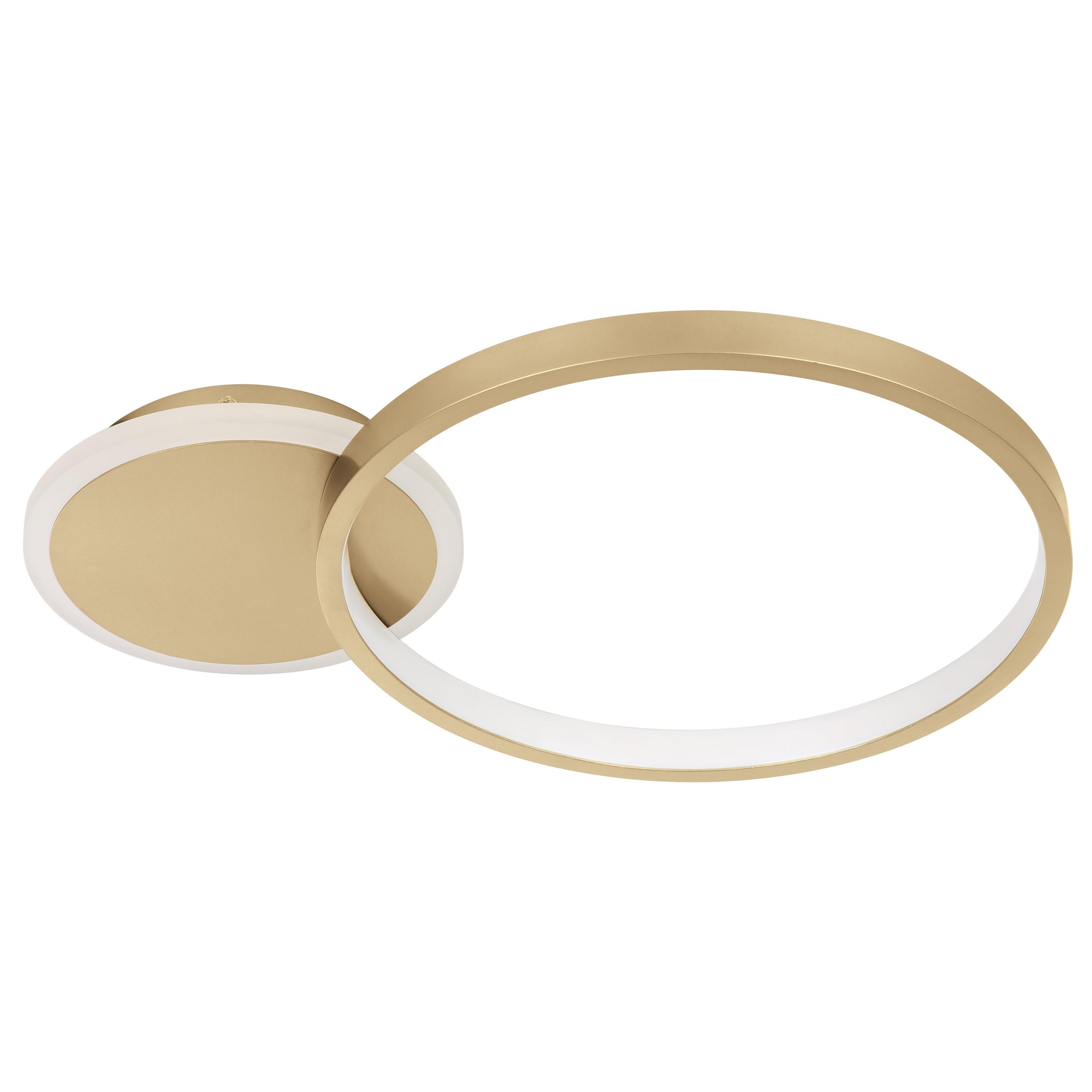 Eglo Gafares LED Gold & White Flush Ceiling Light