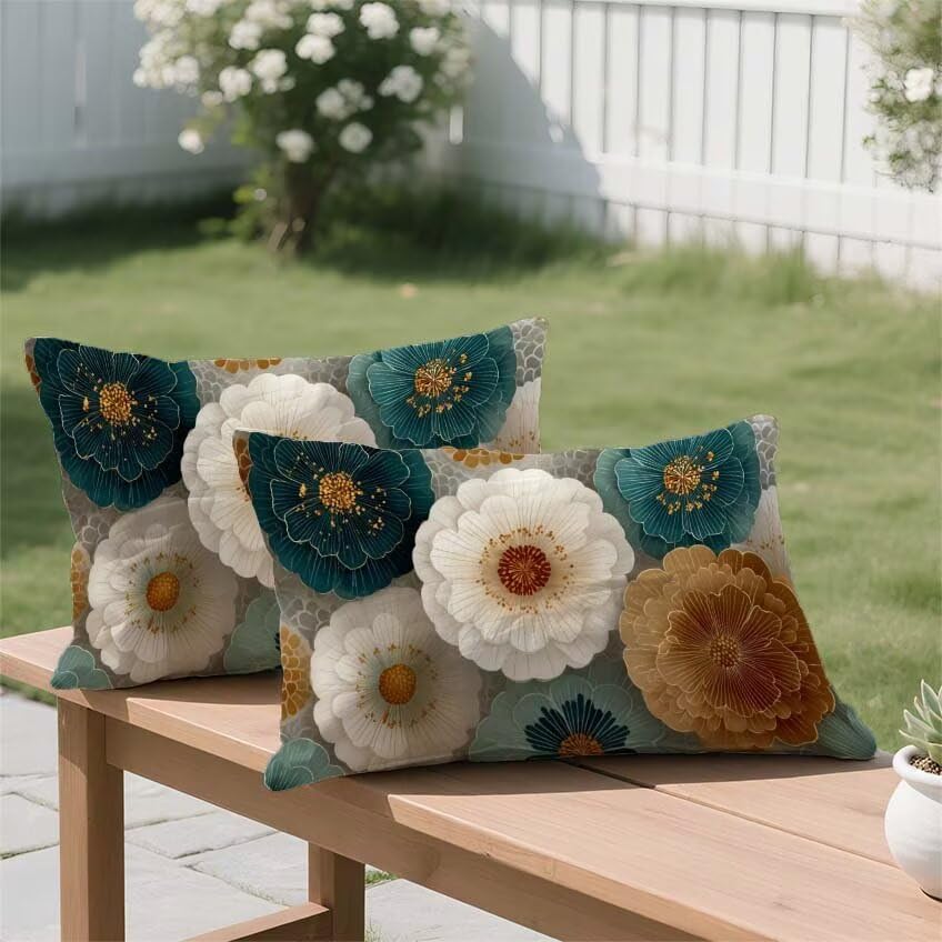 Housse de coussin 60x90cm lin imperméable cadeau idéal jardin - 3