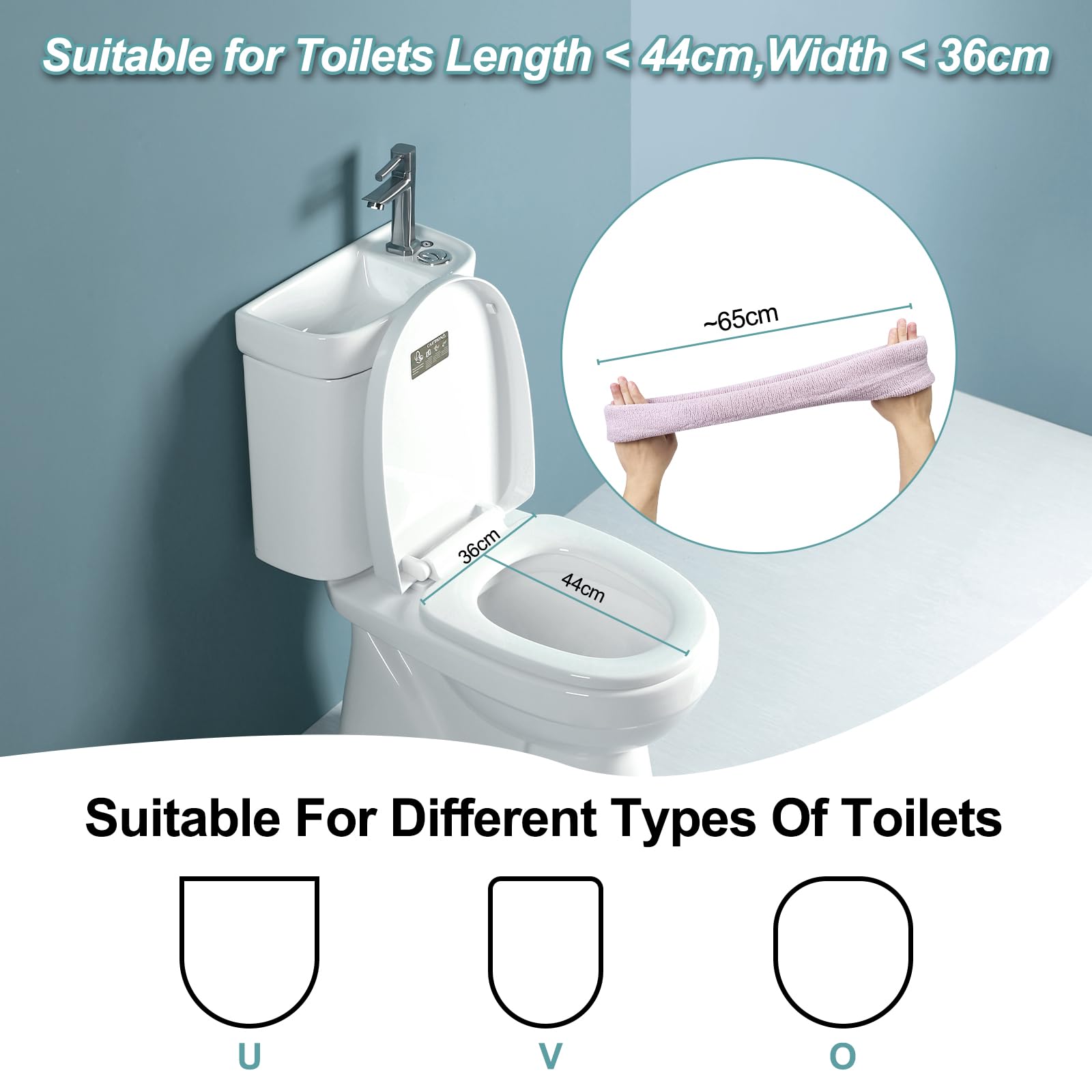 3 Coprisedili WC Morbidi - Lavabili, Universali | Per Donne E Anziani | Colori Blu, Rosa, Grigio - Foto 4