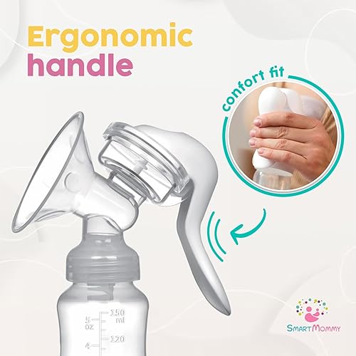 Miniatura 6 de Smart Mommy Extractor de leche manual y colector de leche, diseño innovador, extractor de leche manual, silicona, sin BPA, colector de 5.1 fl oz