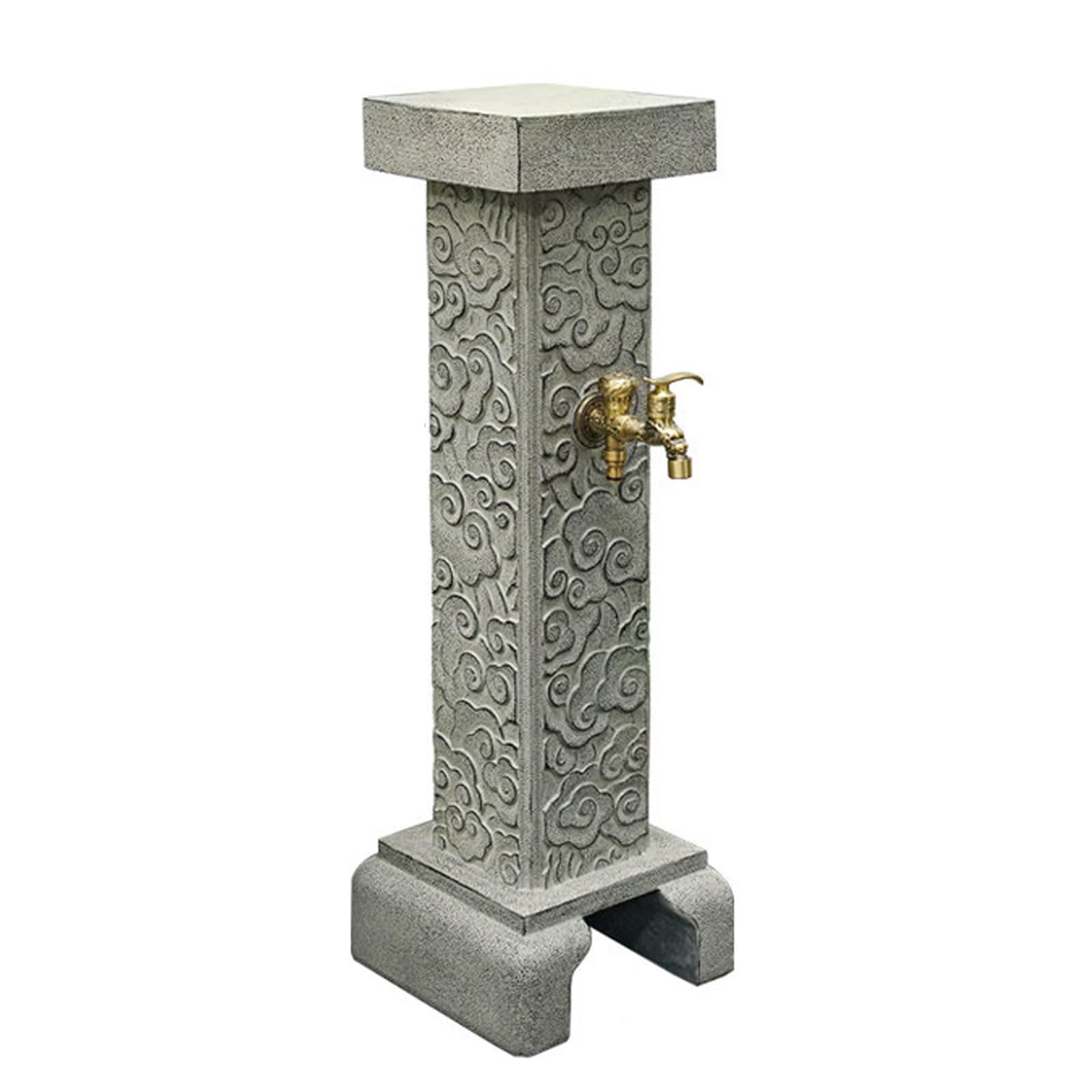 Garden Water Column, Yard Hydrant with Double Outlet Faucet, Freeze Proof Outdoor Water Faucet, Suitable for Courtyard Garden Washing